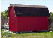 Large red shed