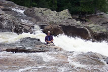 Jean in rapids