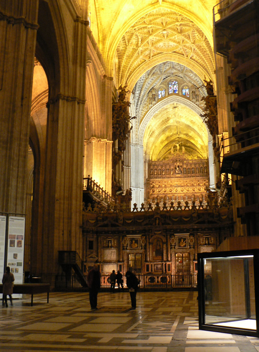 Gold inside Seville cathedral